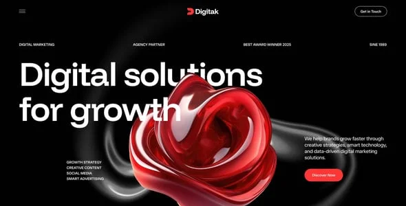 Digitak - Digital Marketing Agency WordPress Theme — interior page design