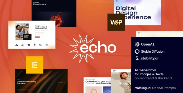 Echo - Advertising Bureau & Branding Agency WordPress Theme — homepage layout
