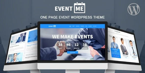 EventMe - Corporate Event Landing Wordpress Theme — homepage layout