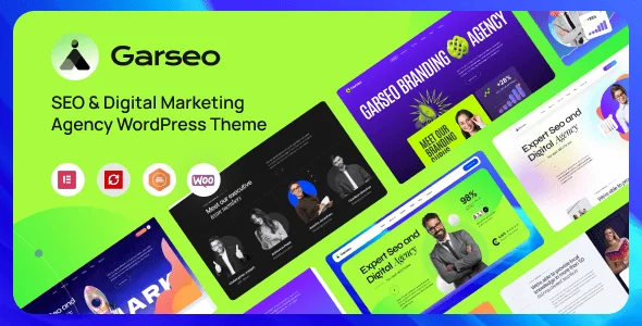 Garseo - SEO & Digital Marketing Agency WordPress Theme — homepage layout