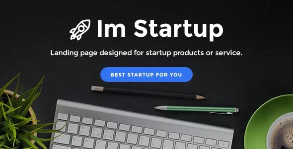 ImStartup - Startup Landing Page WordPress Theme — homepage layout