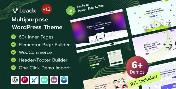 Leadx – Marketing & Business WordPress Theme — homepage layout