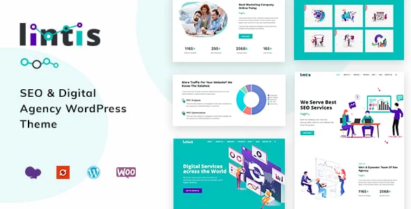 Lintis- SEO and Digital Agency WordPress Theme — homepage layout