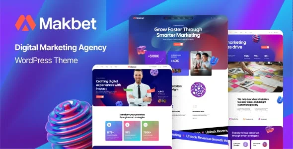 Makbet – Digital Marketing Agency WordPress Theme — homepage layout