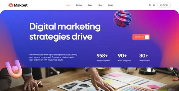 Makbet – Digital Marketing Agency WordPress Theme — interior page design