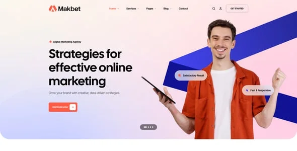 Makbet – Digital Marketing Agency WordPress Theme — content section layout