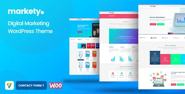 Markety - SEO & Digital Marketing WordPress Theme — homepage layout