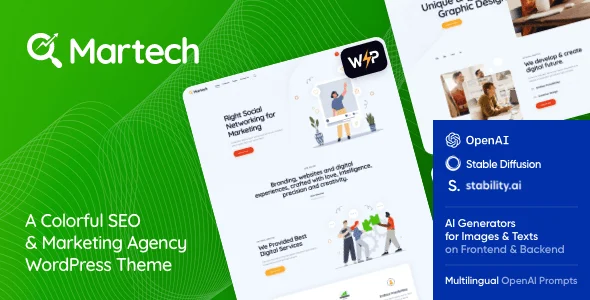 MarTech - Marketing Agency WordPress Theme — homepage layout