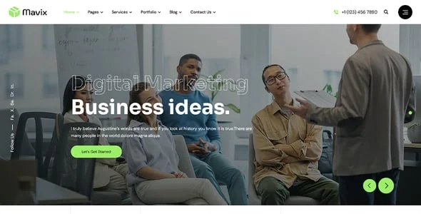 Mavix - Business Marketing Elementor WordPress Theme — case study or portfolio page