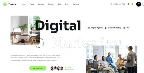 Mavix - Business Marketing Elementor WordPress Theme — interior page design