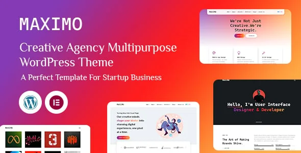 Maximo - Business Innovative WordPress Theme — homepage layout