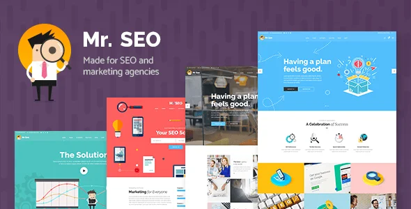 Mr. SEO - Social Media Marketing Agency WordPress Theme — homepage layout