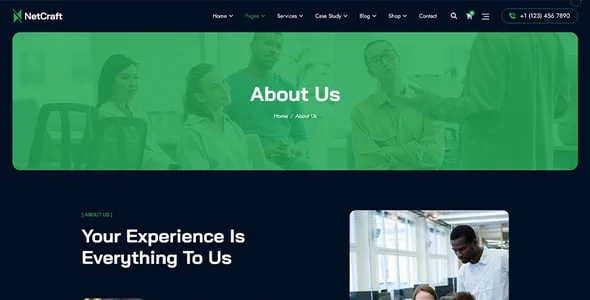 NetCraft - Digital Marketing Agency WordPress Theme — interior page design
