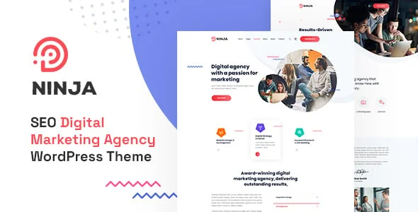 Ninja - SEO & Digital Marketing WordPress Theme — homepage layout