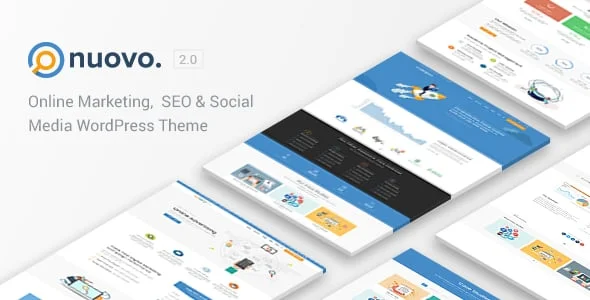 Nuovo - Social Media, Digital Marketing Agency, SEO WordPress Theme — homepage layout