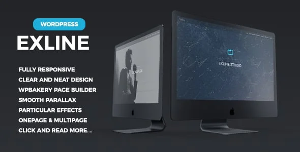 One Page Elementor WordPress Theme | Exline — homepage layout
