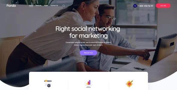 Panda - Digital Marketing & Adveritsing WordPress Theme — case study or portfolio page
