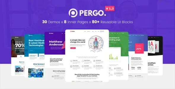 Pergo - Multipurpose Landing Page Theme for App, Product, Construction & Business Marketing Website — homepage layout