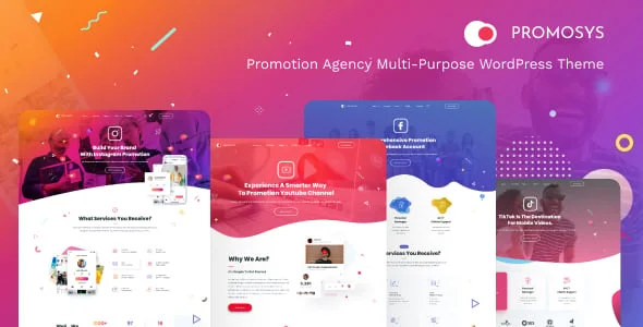 PromoSys - Promotion Services Multi-Purpose WordPress Theme — homepage layout