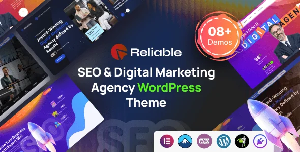 Reliable - SEO & Digital Marketing Agency WordPress Theme — homepage layout