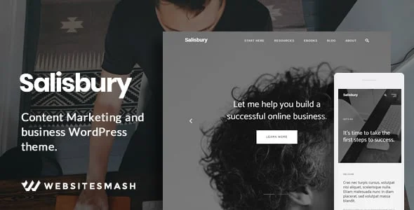 Salisbury - Content Marketing & Business WordPress Theme — homepage layout