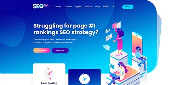 Seclight - Seo & Digital Marketing WordPress Theme — case study or portfolio page