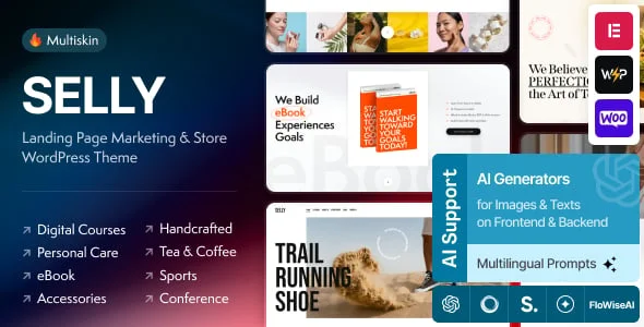Selly - Promo Sales Landing Page  WordPress Theme — homepage layout