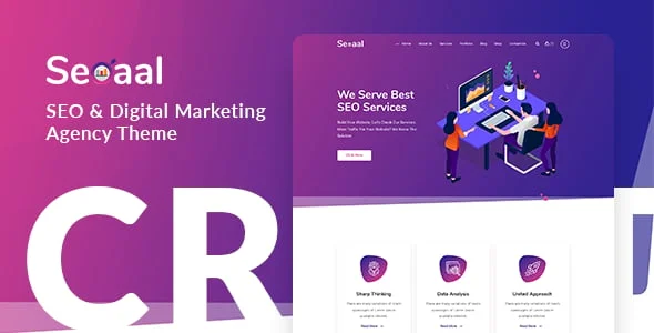 Seoaal - SEO & Digital Marketing WordPress Theme — homepage layout