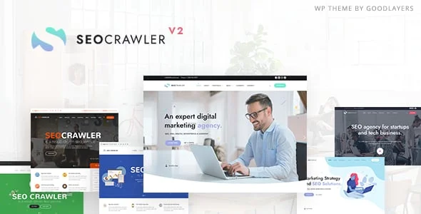 SEOCrawler - SEO & Marketing Agency WordPress — homepage layout