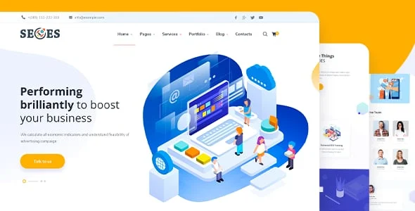 Seoes - Marketing Agency WordPress Theme — case study or portfolio page
