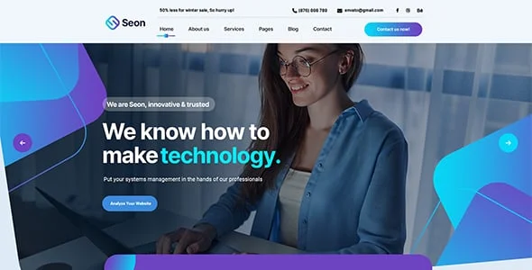 Seon - SEO & Digital Marketing WordPress Theme — interior page design