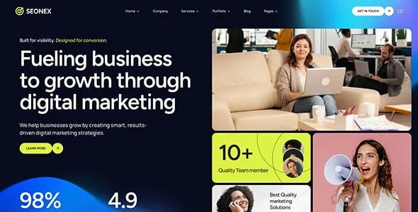 Seonex - Digital Marketing Agency WordPress Theme — service and pricing page