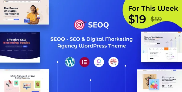 SEOQ – SEO & Digital Marketing Agency WordPress Theme — homepage layout