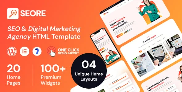 Seore – SEO Agency WordPress Theme — homepage layout