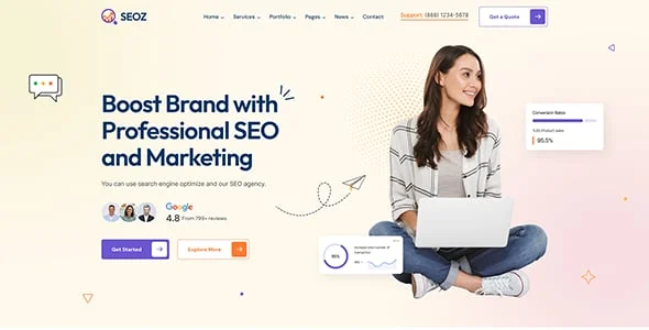Seoz - SEO & Digital Marketing WordPress Theme — service and pricing page