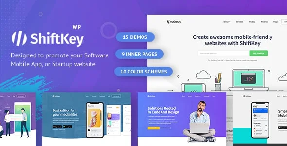 Shiftkey - Corporate Digital SEO Marketing Landing Pages WordPress Theme — homepage layout