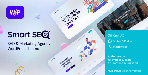 SmartSEO | SEO & Marketing Services WordPress Theme — homepage layout