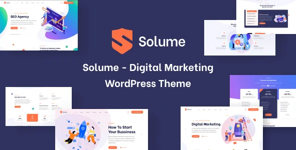 Solume - Digital Marketing WordPress Theme — homepage layout