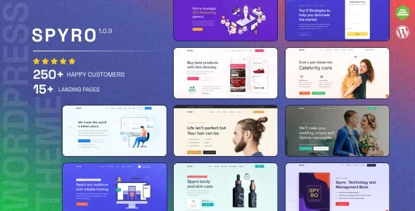 Spyro - Marketing Landing Page WordPress Theme — homepage layout
