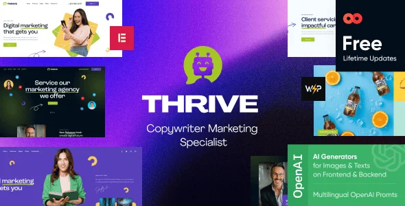 Thrive - Marketing WordPress Theme — homepage layout