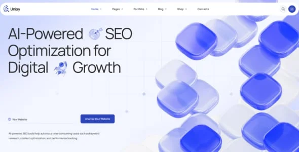 Unixy - AI SEO Optimization WordPress Theme — content section layout