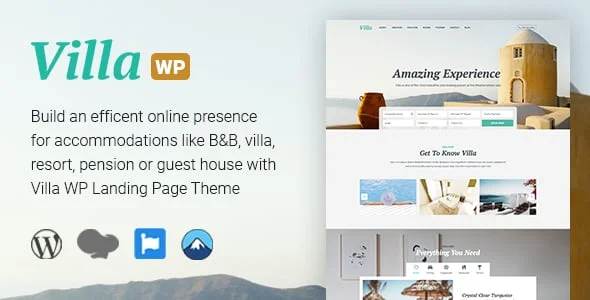 Villa - WordPress  Bed & Breakfast Landing Page — homepage layout