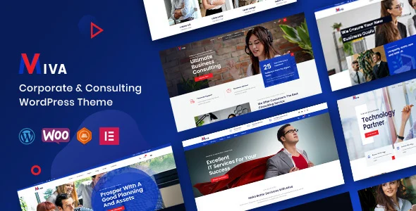Miva - Business Consulting WordPress Theme WordPress theme homepage layout for a agency corporate website