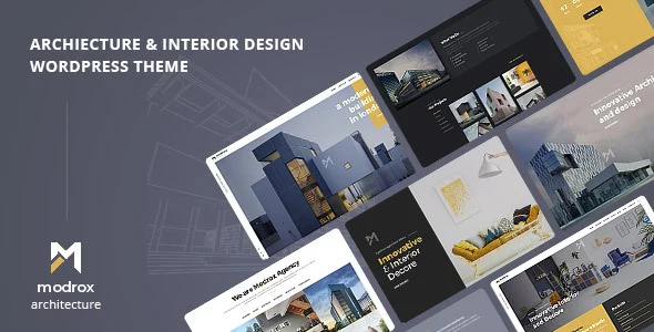 Modrox : Architecture And Interior WordPress Theme WordPress theme homepage layout for a architect corporate website