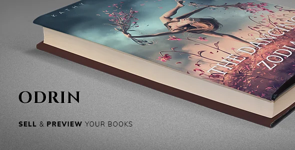 Odrin - Book Selling WordPress Theme for Writers WordPress theme homepage layout for a author corporate website