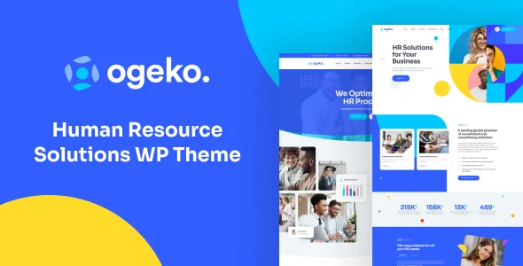 Ogeko - Human Resource Solutions WordPress Theme WordPress theme homepage layout for a advisor corporate website