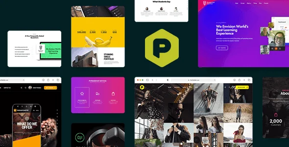 Parasponsive - One-page Landing WooCommerce Theme WordPress theme homepage layout for a clean corporate website