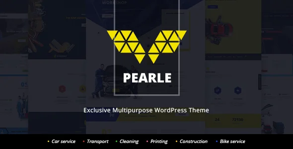 Pearle - Multipurpose Service & Shop WP Theme WordPress theme homepage layout for a bike shop corporate website