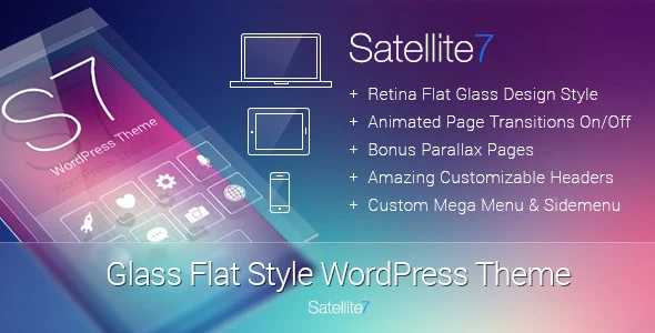Satellite7 - Retina Multi-Purpose WordPress Theme WordPress theme homepage layout for a ajax corporate website