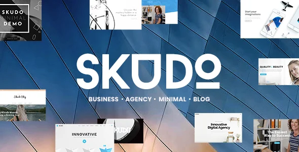 Skudo - Responsive Multipurpose WordPress Theme WordPress theme homepage layout for a agency corporate website